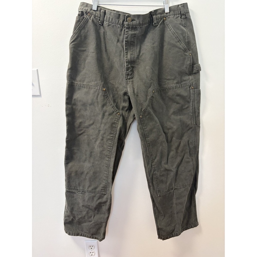 Bear River Workwear Men's Pants Size 40 Green Men 40x32 Double Canvas Knee